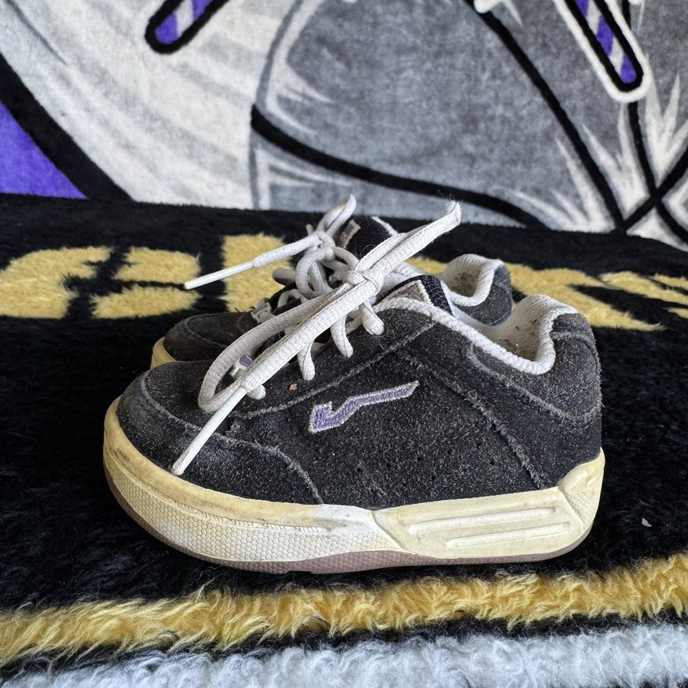 Size 5.5c - Vans Shoes Baby Sneakers Hudson II Skateboarding Puffy Leather Y2k